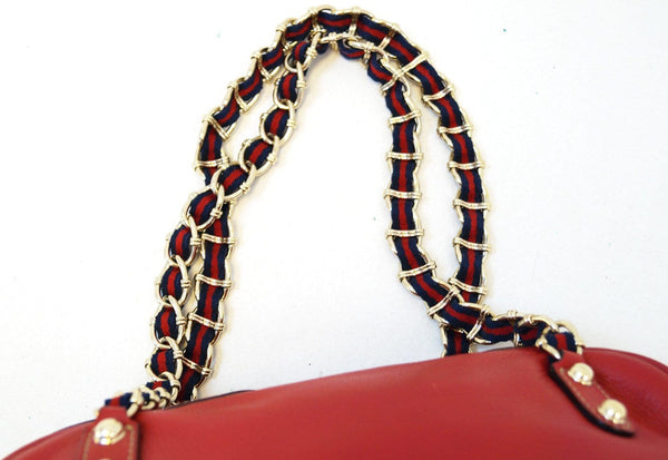 Gucci Shoulder Bag Cruise Red Leather Chain - gucci red chain