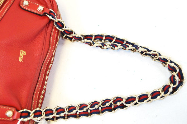 Gucci Shoulder Bag Cruise Red Leather Chain - gucci shoulder bag