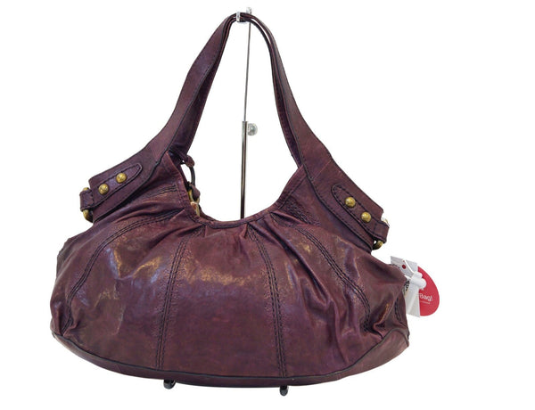 FOSSIL Burgundy Leather Shoulder Handbag E2999