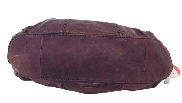 FOSSIL Burgundy Leather Shoulder Handbag E2999