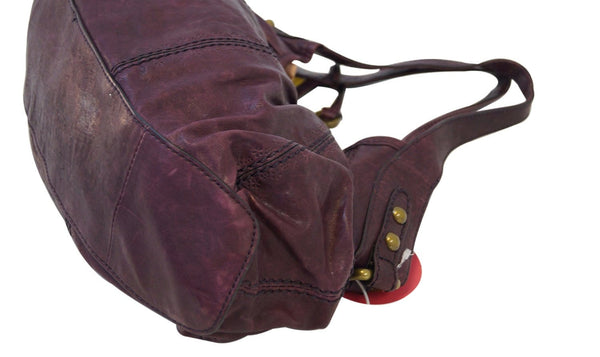 FOSSIL Burgundy Leather Shoulder Handbag E2999