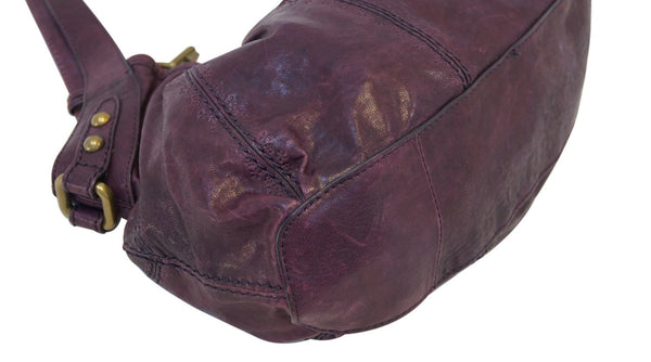 FOSSIL Burgundy Leather Shoulder Handbag E2999