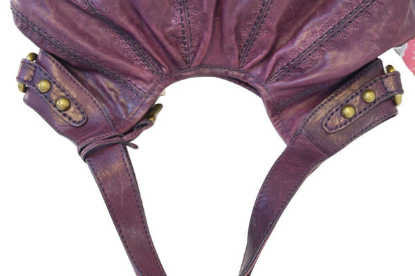 FOSSIL Burgundy Leather Shoulder Handbag E2999