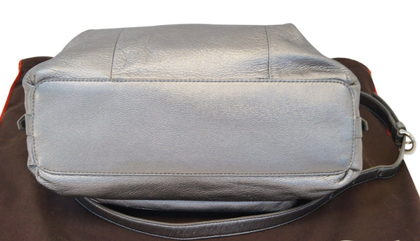 COACH Kristen Gunmetal Metallic Dome Shoulder Handbag