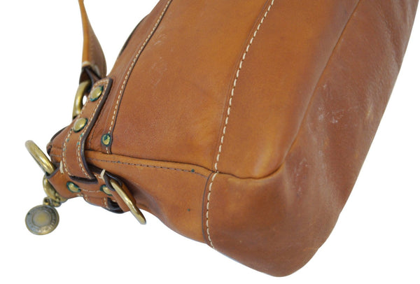 COACH Whiskey Turnlock Legacy Vachetta Leather Shoulder Bag E2994