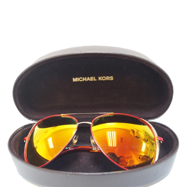 Michael Kors Sicily Brown Women's Sunglasses Gold/Red-US