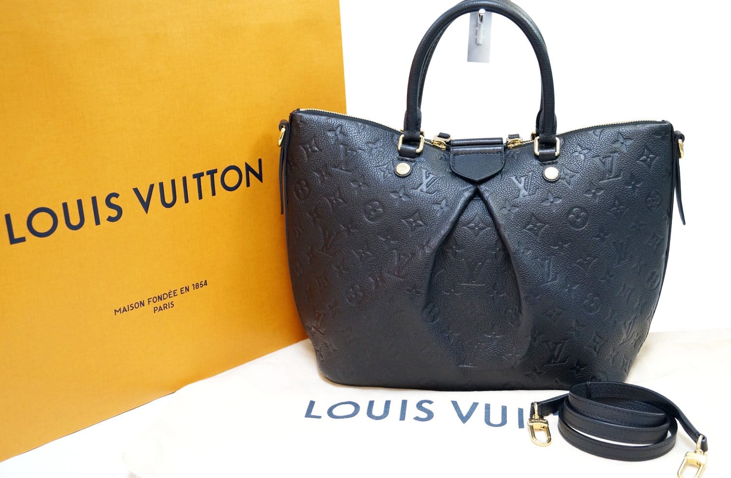 Louis Vuitton Black Monogram Empreinte Leather Mazarine PM Bag - Yoogi's  Closet