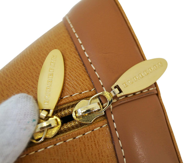 BURBERRY Handbags - BURBERRY Bag Brown Leather - gold zip