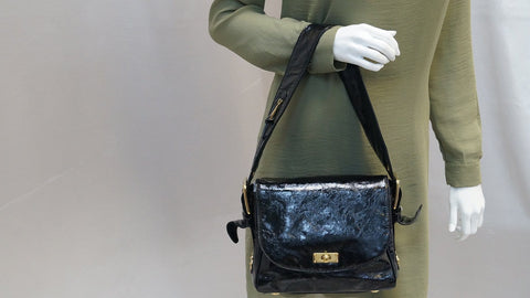 Marc Jacobs Black Patent Leather Shoulder Bag