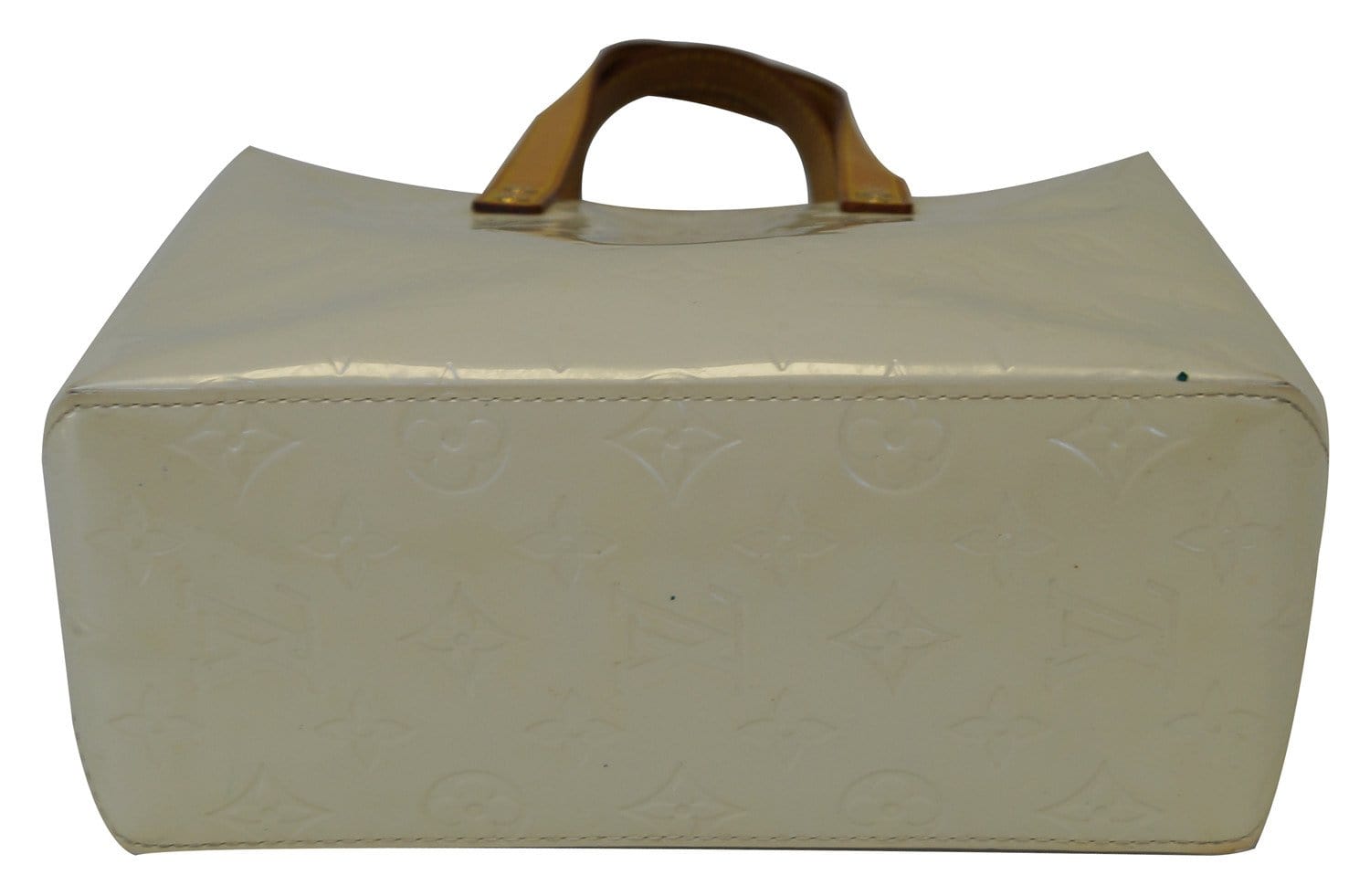 Authentic Louis Vuitton Vernis Reade PM Hand Bag Ivory White M91336 LV 3925G