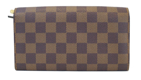 LOUIS VUITTON Damier Ebene Sarah Long Wallet