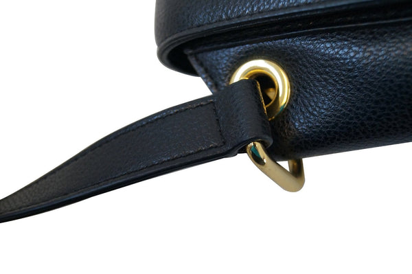 Ralph Lauren Black Leather Crossbody Bag TT624 - Sale