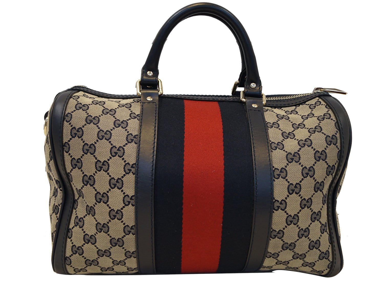 Authentic Rare Vintage Gucci GG Boston Medium Bag