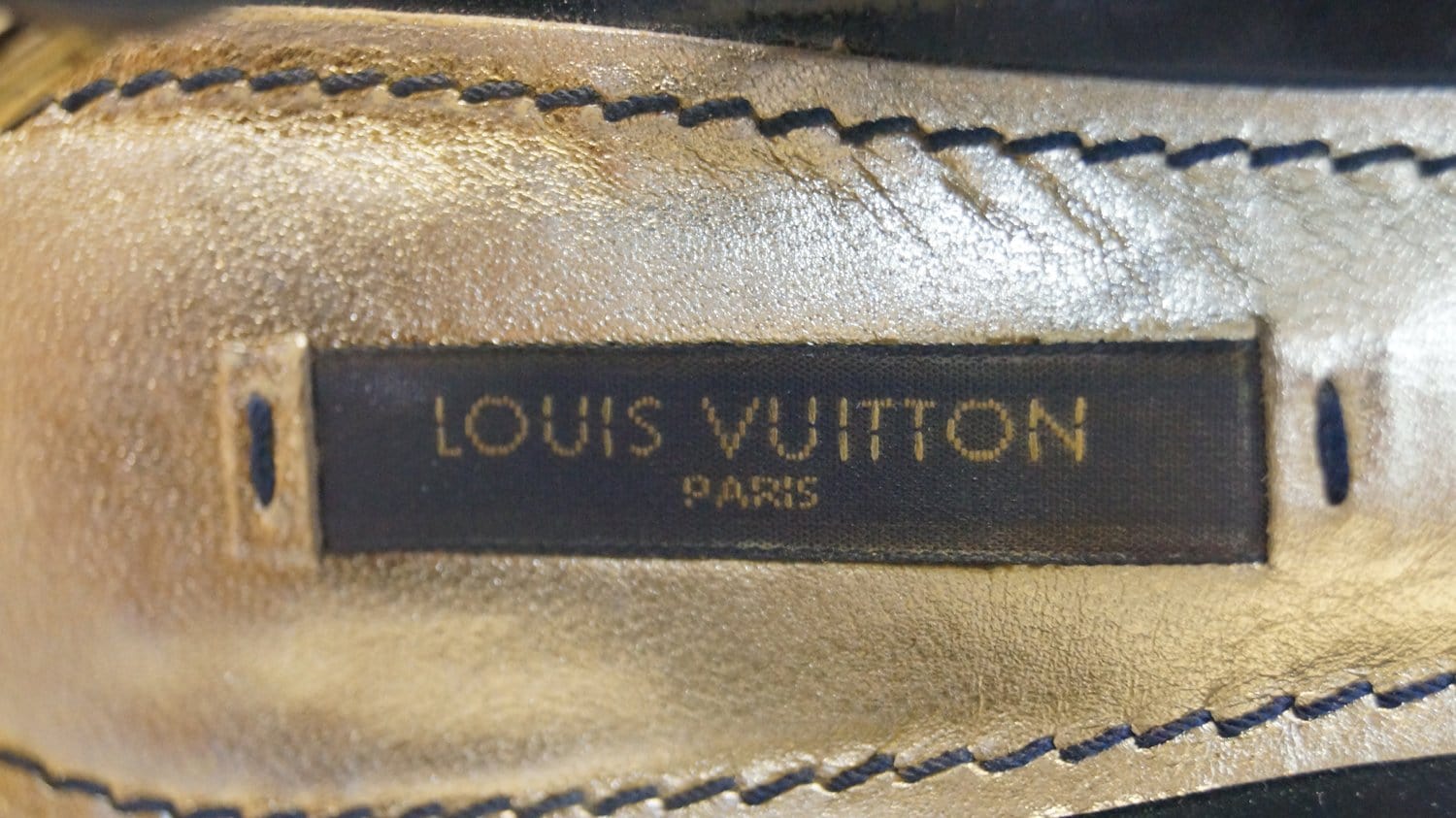 LOUIS VUITTON IDYLLE LV BUCI open toe heels 38-8 blue pumps LEATH monogram  $1600