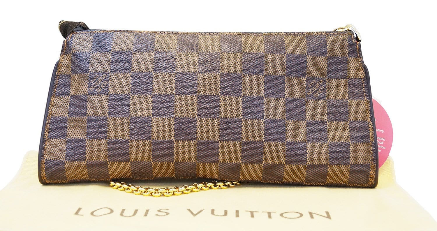 Louis Vuitton, Bags, Authentic Htf Louis Vuitton Damier Ebene Eva Clucth