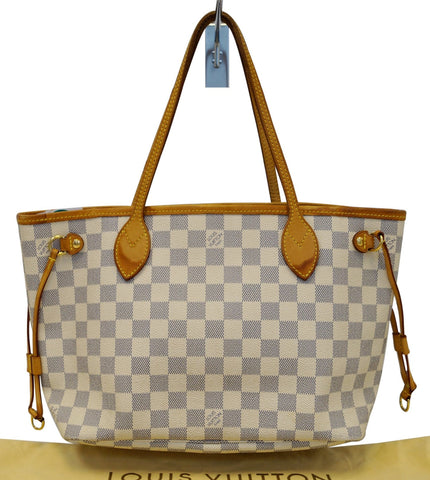 LOUIS VUITTON Damier Azur Neverfull PM Tote Bag