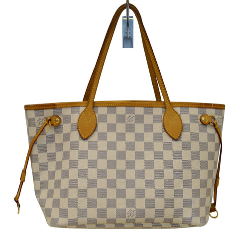 LOUIS VUITTON Damier Azur Neverfull PM Tote Bag