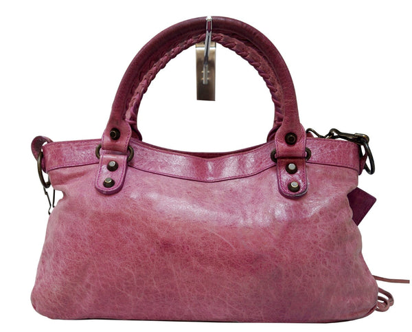 BALENCIAGA Arena Leather Giant Mini City Satchel Bag 