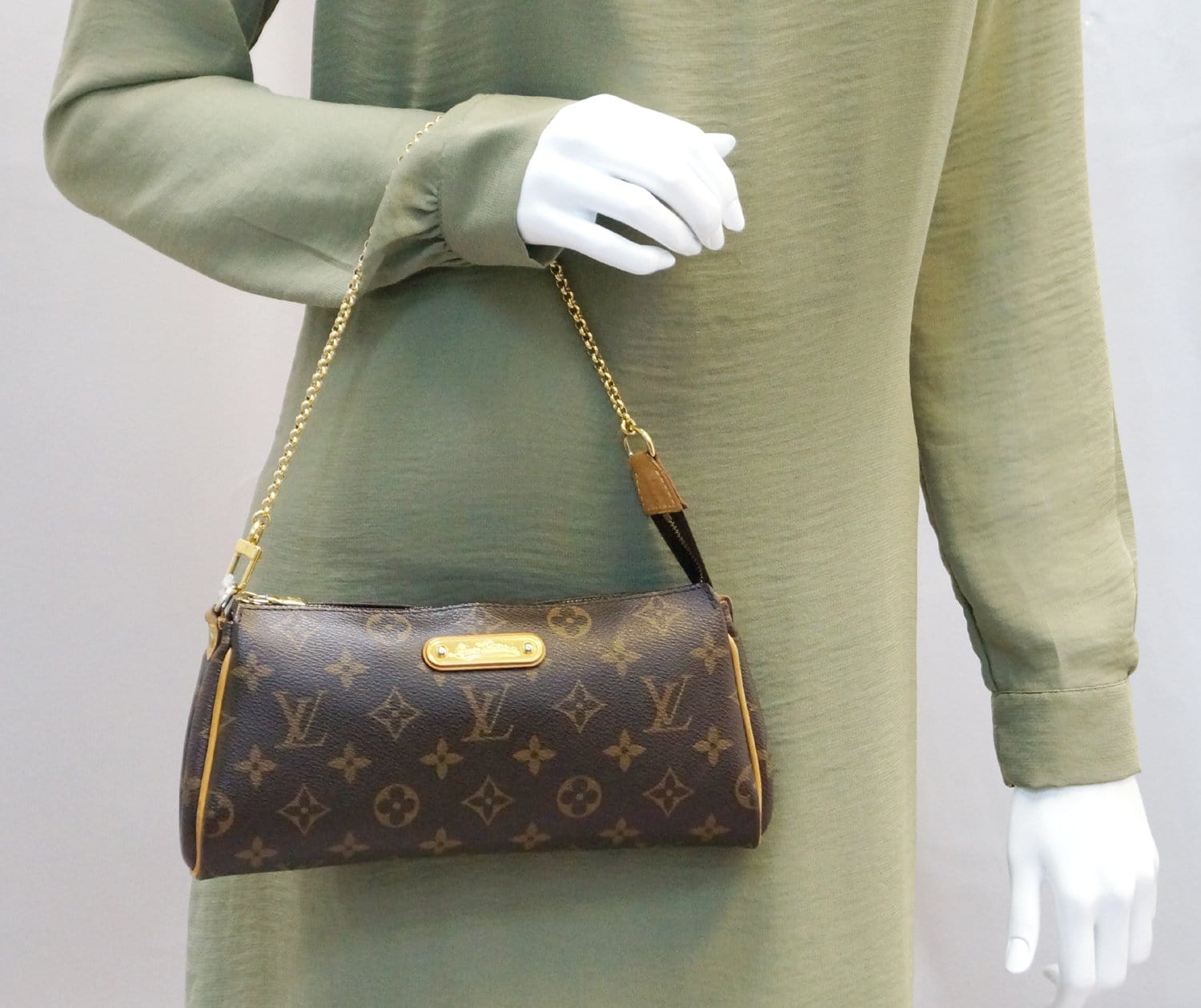 Louis Vuitton Louis Vuitton Eva Monogram Canvas Pochette Bag + Strap