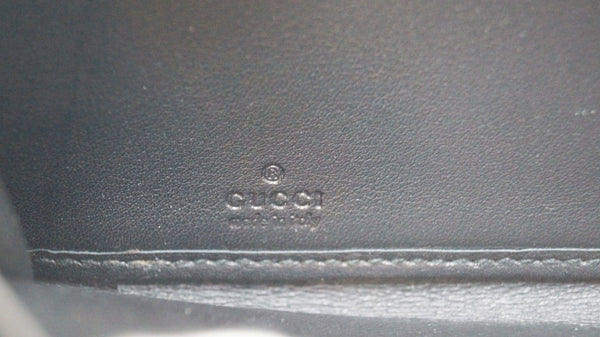 GUCCI GG Guccissima Leather Black Long Wallet
