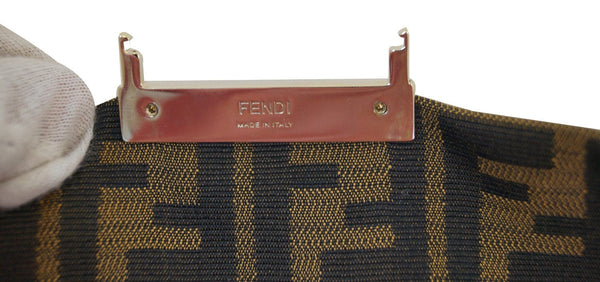 Fendi Zucca Canvas Leather Brown Shoulder Bag - Final Call