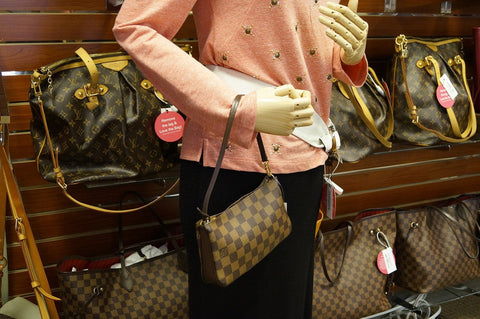 LOUIS VUITTON Damier Ebene Navona Pouch Handbag