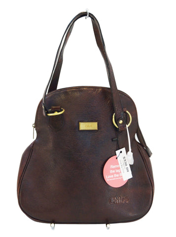 CHLOE Dark Brown Leather Shoulder Bag - Final Call