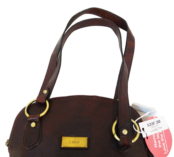 CHLOE Dark Brown Leather Shoulder Bag - Final Call