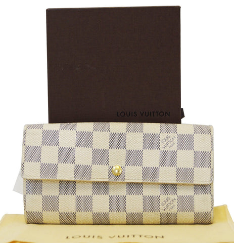 LOUIS VUITTON Damier Azur Portefeiulle Sarah Long Bifold Wallet