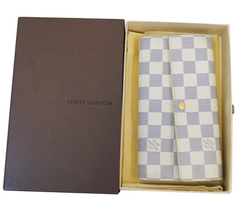 LOUIS VUITTON Damier Azur Portefeiulle Sarah Long Bifold Wallet