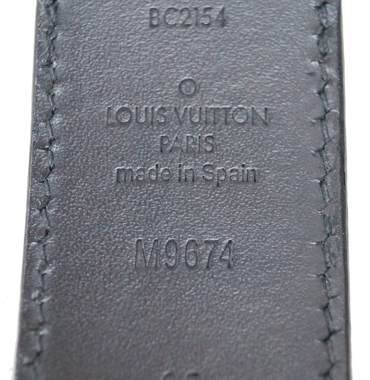 LOUIS VUITTON Infini Ceinture Jeans Belt Size 38 Black M6812