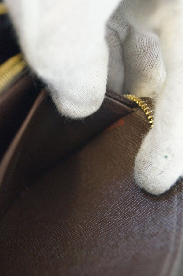 LOUIS VUITTON Damier Ebene Porte Monnaie Zippy Long Wallet