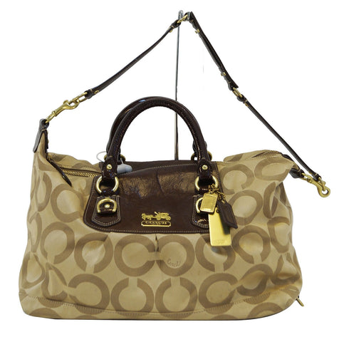 Coach Madison Sabrina Gold Logo Signature Satchel Handbag- Final Call