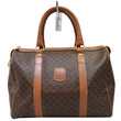 Celine Macadam Pattern PVC Leather Brown Satchel Bag