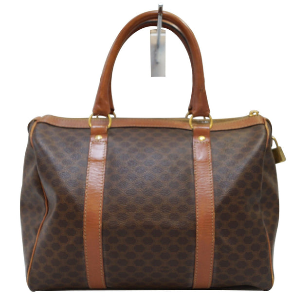 Celine Macadam Pattern Leather Satchel Bag- Full view