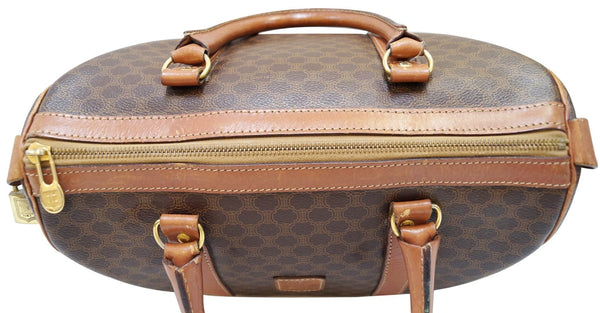 Celine PVC Leather Brown Satchel Bag- Top View