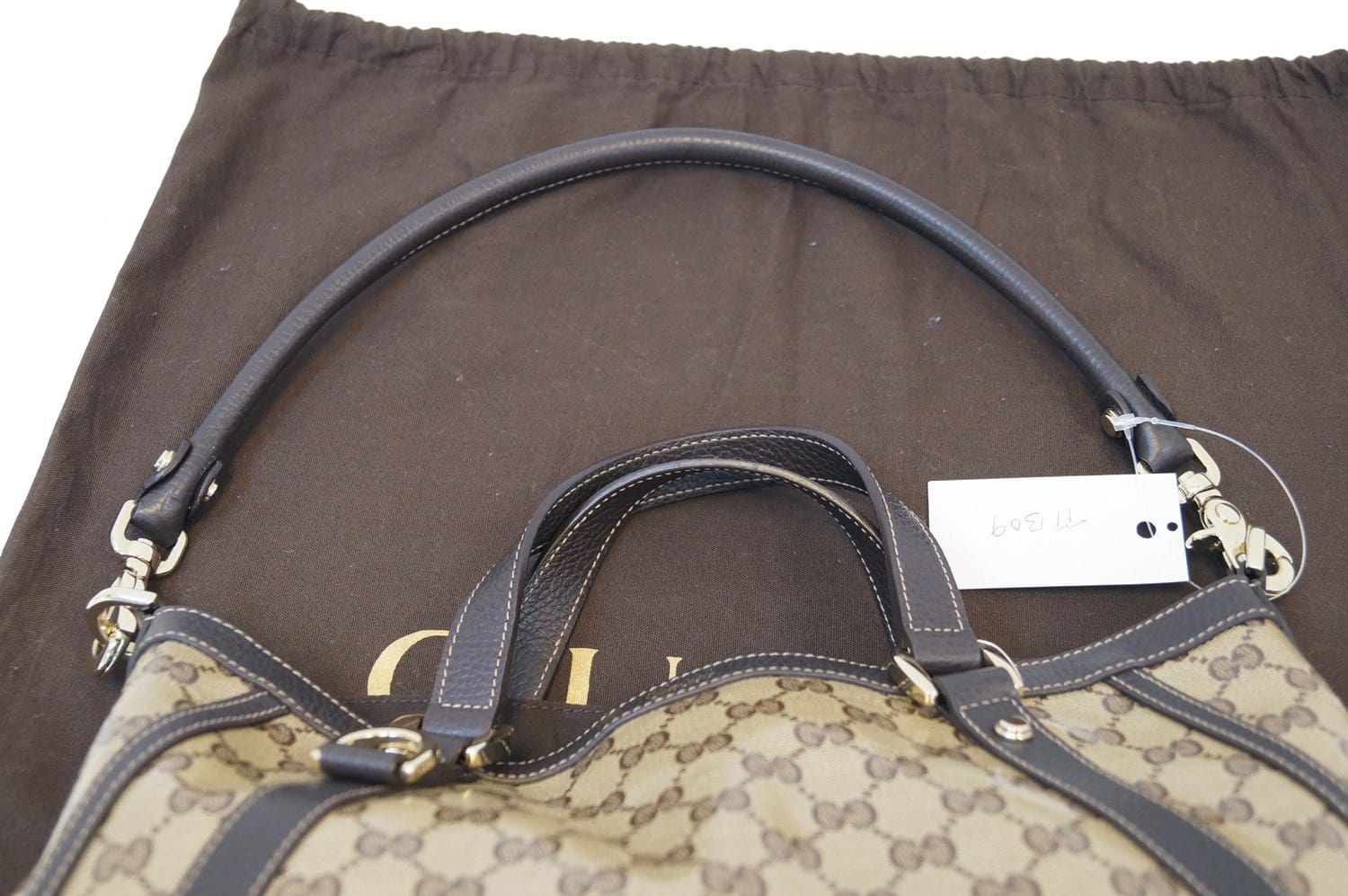Gucci Vintage Abbey Coated Canvas Bag