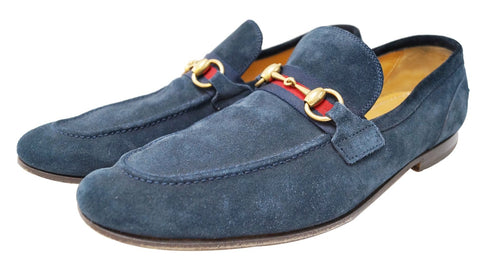 Gucci Horsebit Suede Moccasins Loafer with Web Men's Size 8