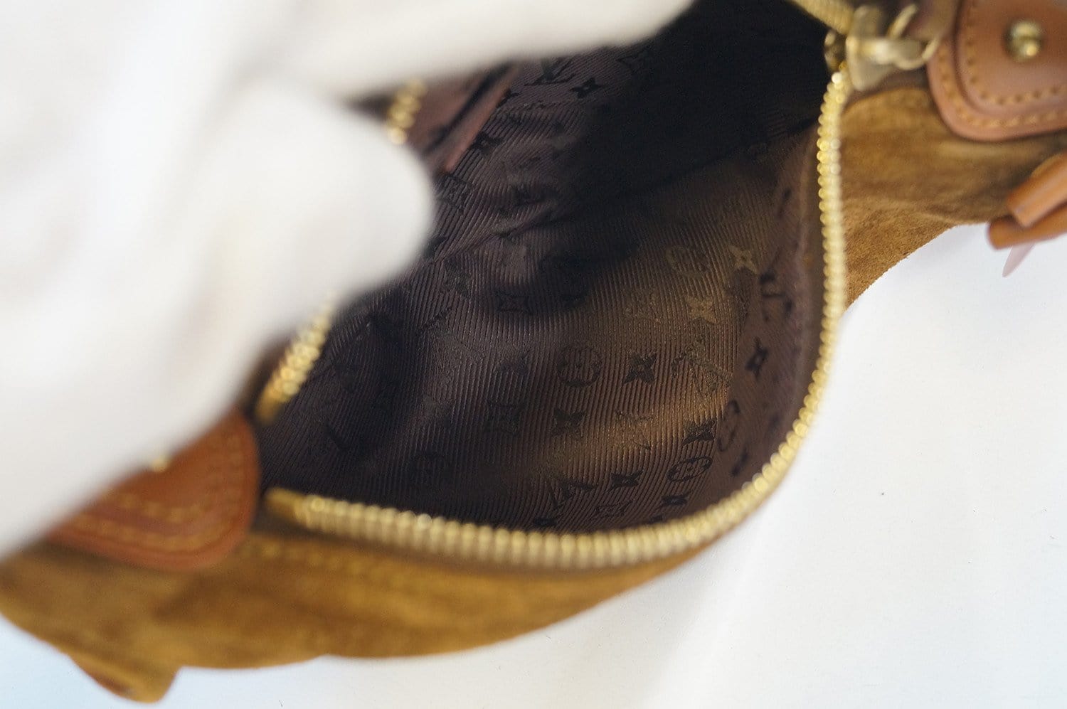Louis Vuitton Suede Onatah Hobo Bag