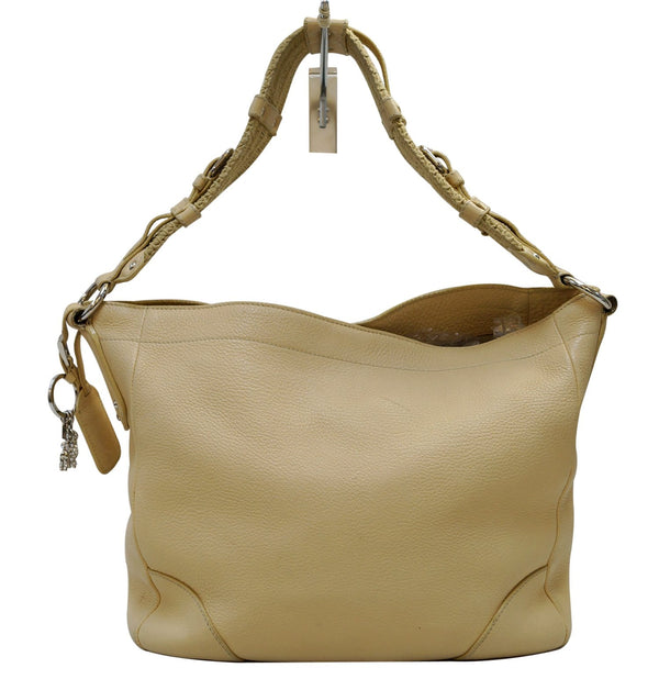 Prada Hobo Daino Shoulder Bag Cream Leather - Whole look