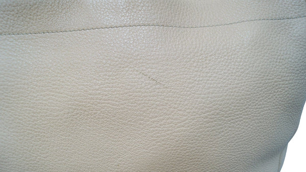 Prada Hobo Daino Shoulder Bag Cream Leather - bottom side 
