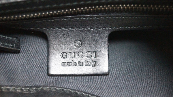 Gucci Hobo Bag GG Canvas Half Moon Black - gucci tag