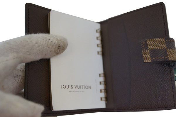 LOUIS VUITTON Damier Ebene Mini Agenda Notebook Cover