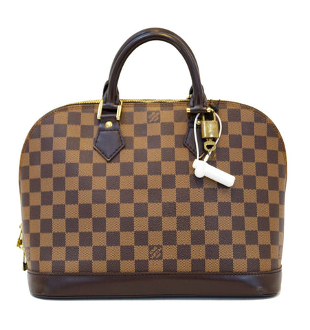 LOUIS VUITTON Damier Ebene Alma Brown Handbag