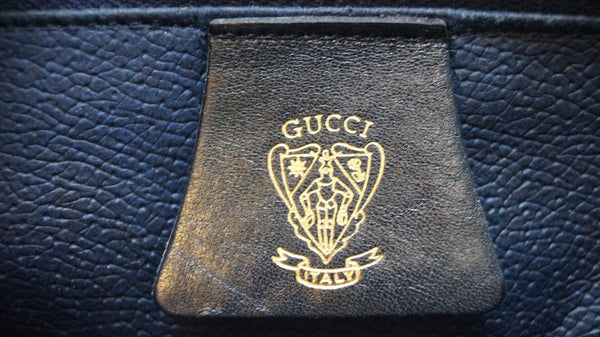 Gucci GG Canvas Blue Messenger Bag Vintage