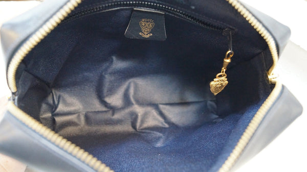 Gucci GG Canvas Blue Messenger Bag Vintage