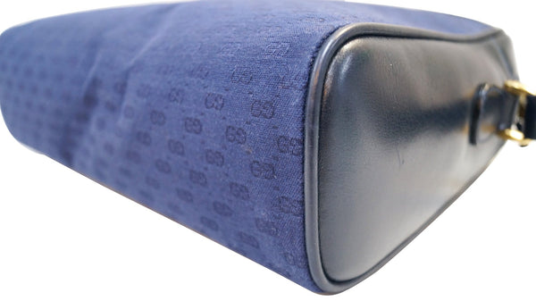 Gucci GG Canvas Blue Messenger Bag Vintage