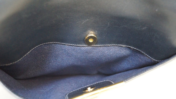 Gucci GG Canvas Blue Messenger Bag Vintage