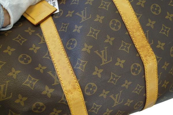 LOUIS VUITTON Monogram Keepall Bandouliere 55 Boston Bag 