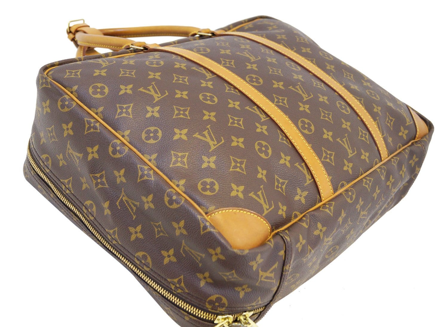 Authenticated Used Louis Vuitton Boston Bag Sirius 45 Brown Beige
